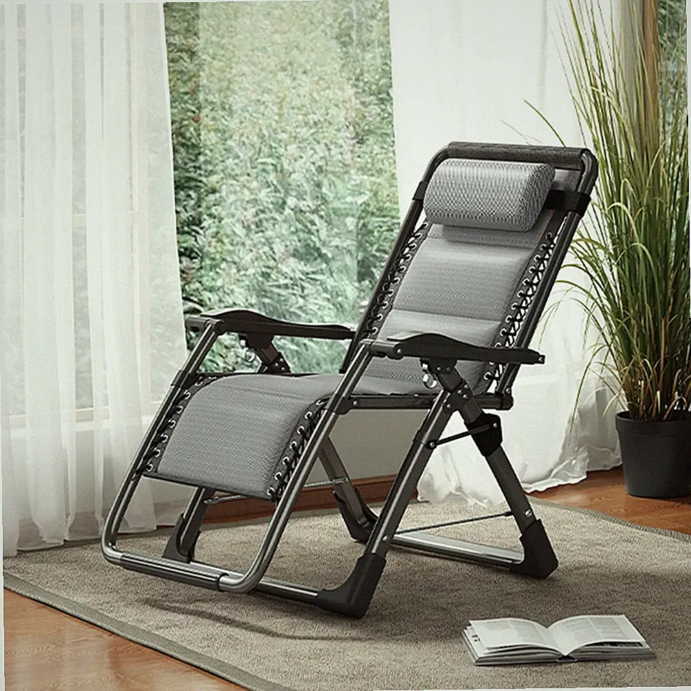 Ice Silk Folding Zero Gravity Chair Recliner Patio Lounge Beach Chair Adjustable