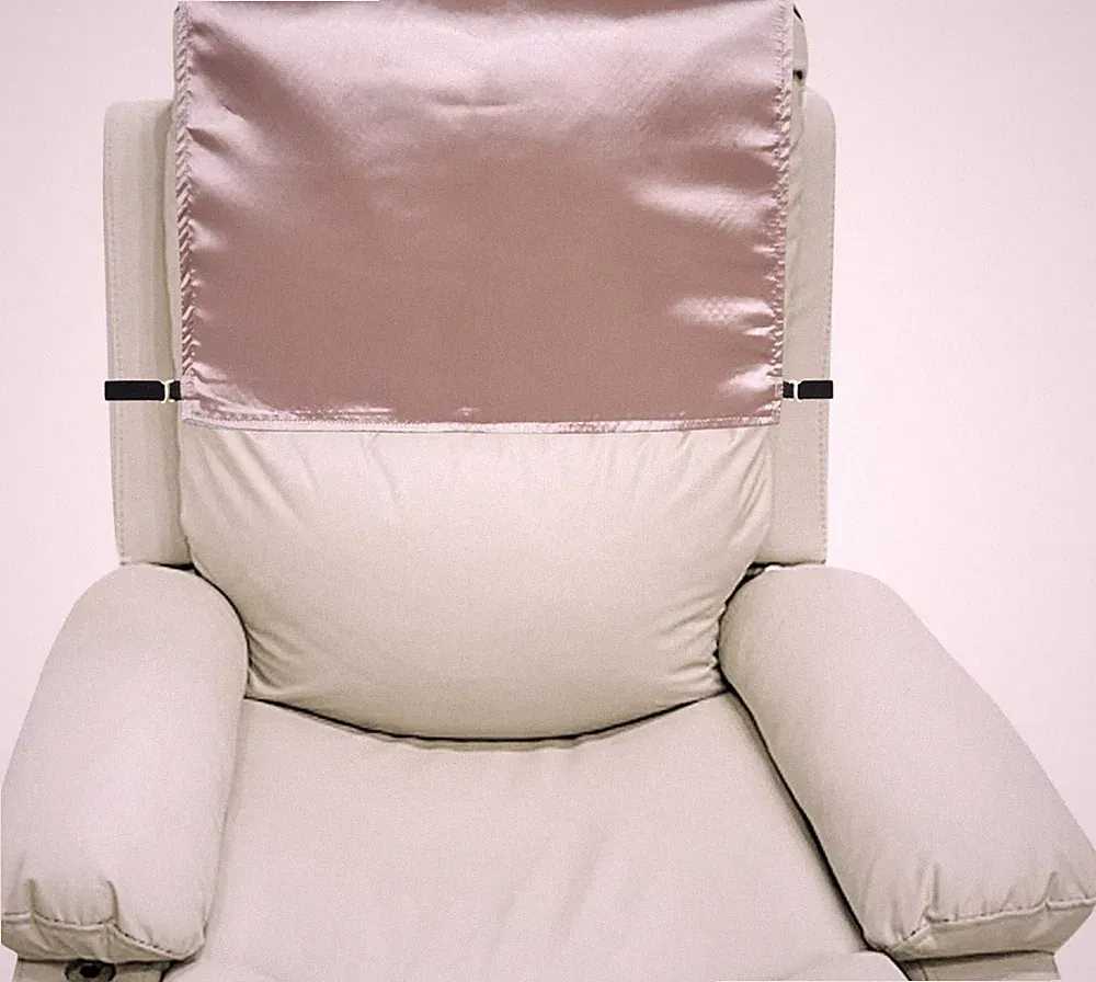 Silky Headrest Cover for Recliner with Elastic Straps Hair