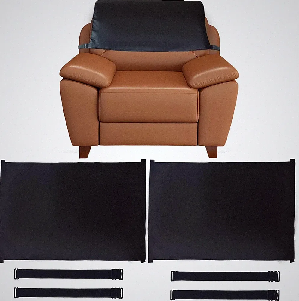 Toeloioh 2PCS 17 * 27Inches Recliner Headrest Cover,Recliner Black